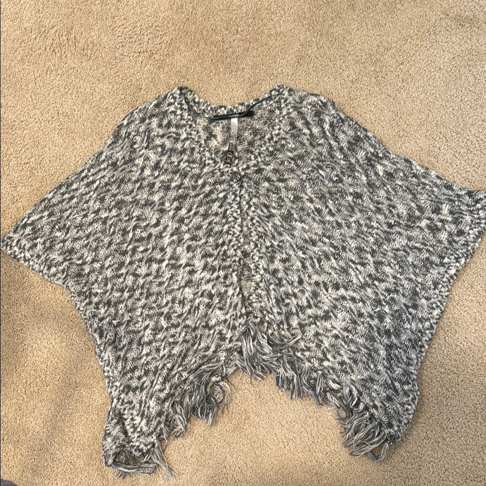 Kensie Gray Knit Shrug Sweater